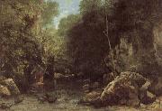 Courbet, Gustave The Shaded  stream oil painting on canvas